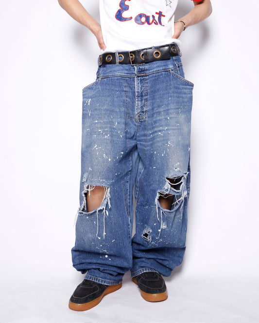 *one-off Marithe + Francois Girbaud crush baggy jeans