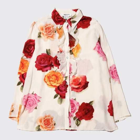 vintage rose silk dress shirt