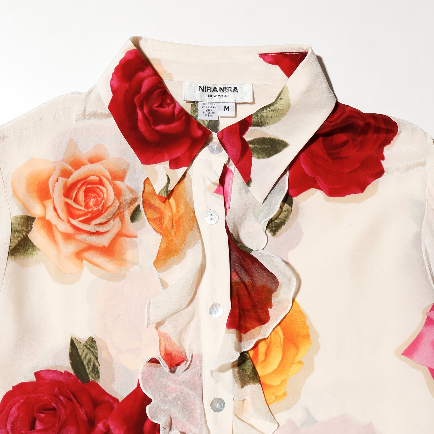 vintage rose silk dress shirt