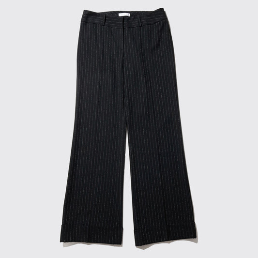 vintage low rise stripe flare slacks