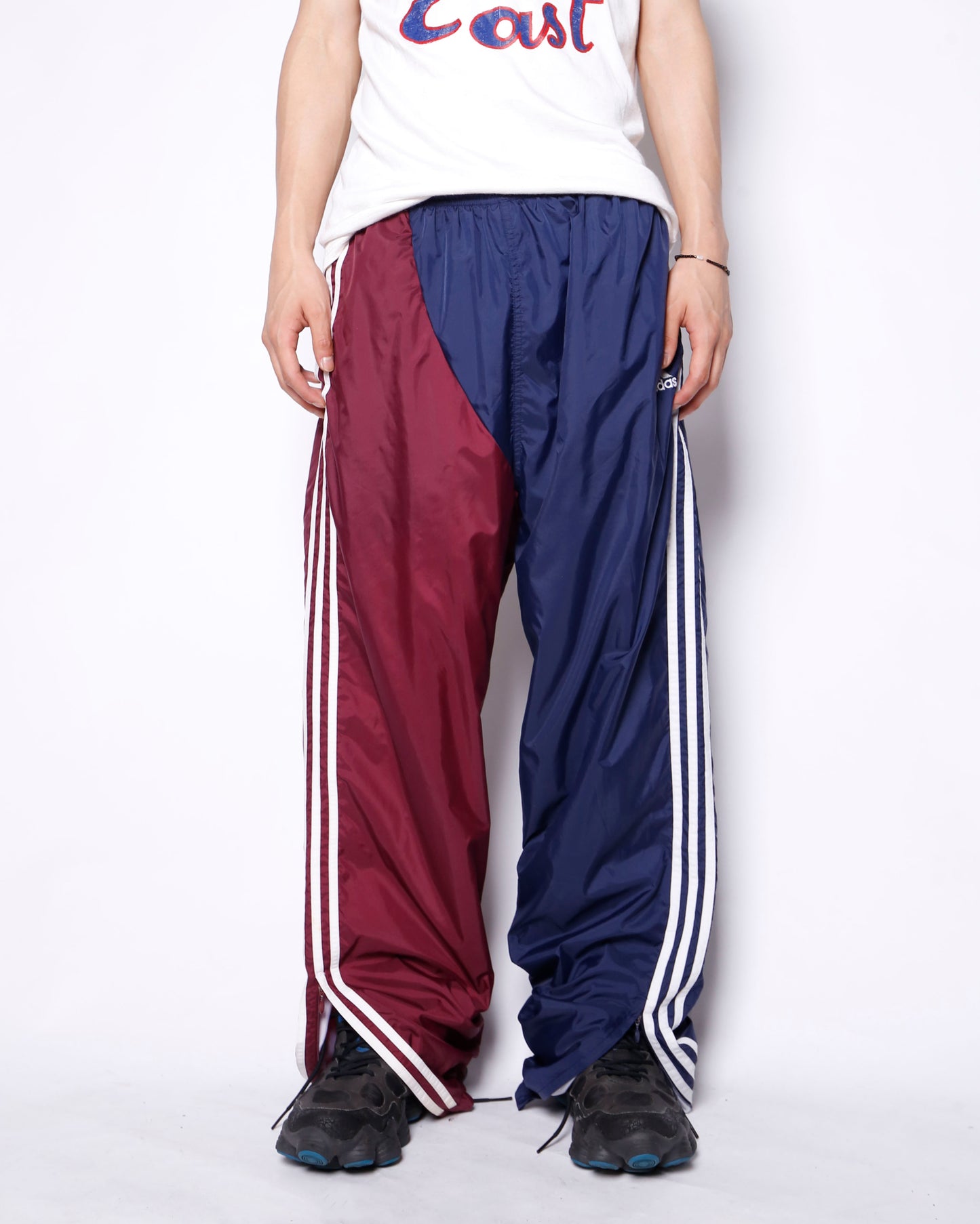 *one-off adidas split nylon truck pants