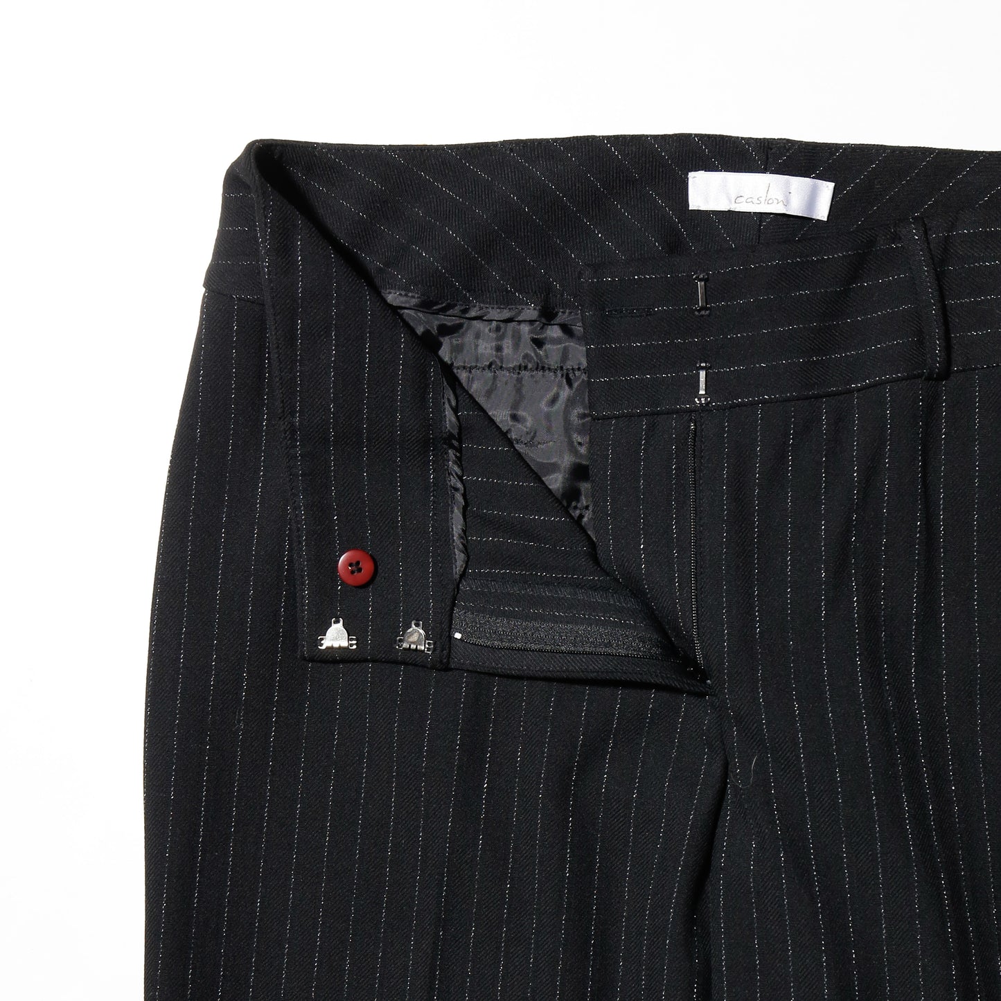 vintage low rise stripe flare slacks
