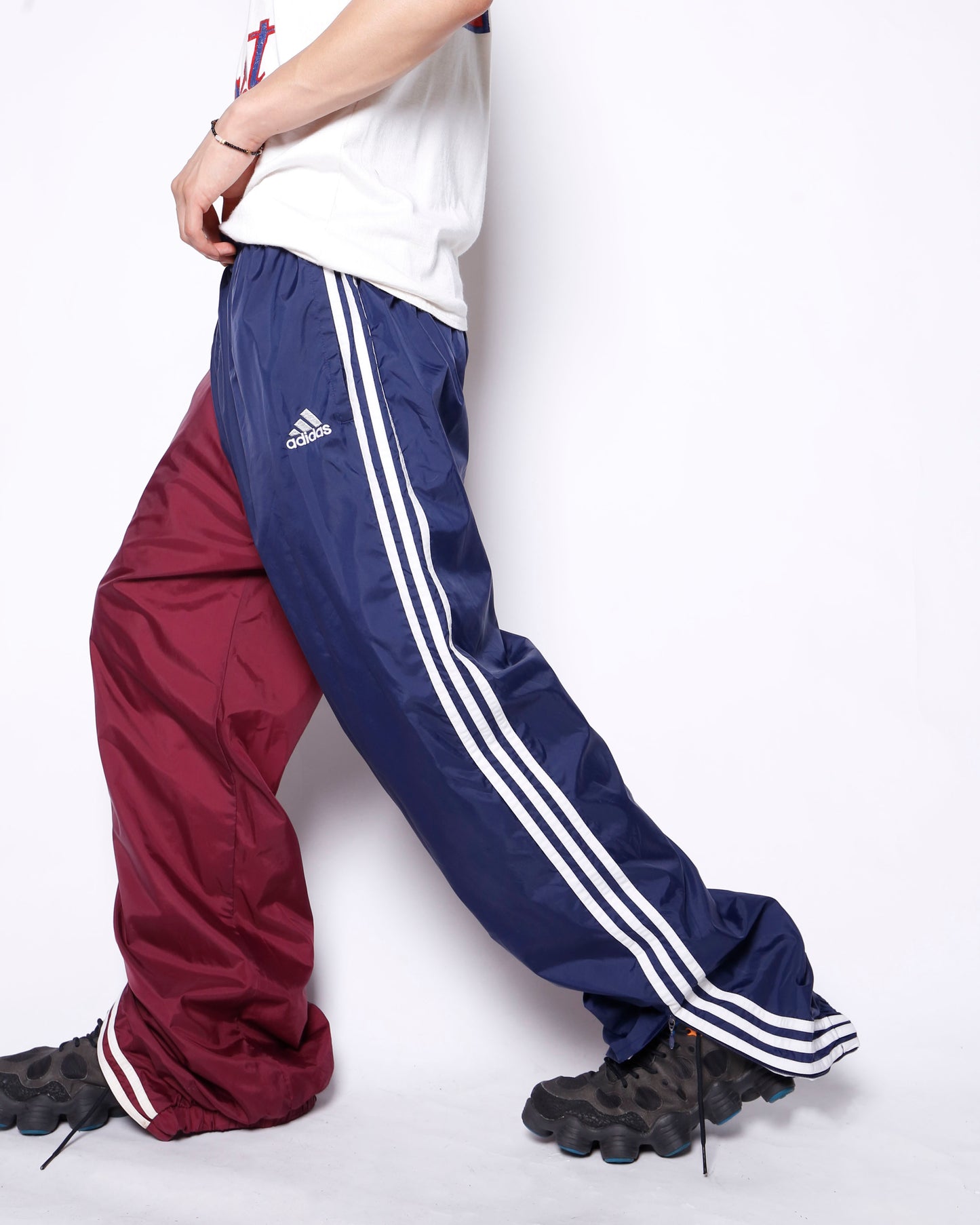 *one-off adidas split nylon truck pants