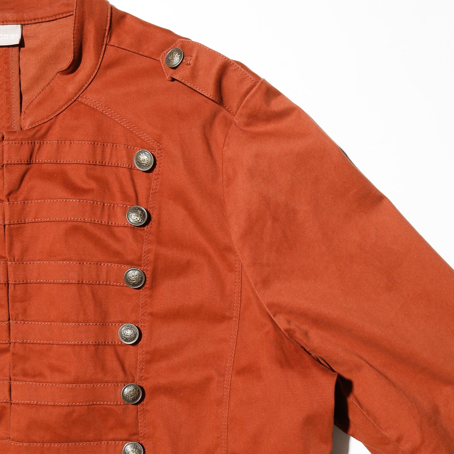 vintage chico's terracotta napoleon jacket