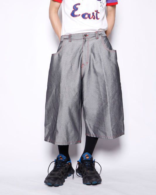 vintage metalic bermuda painter shorts