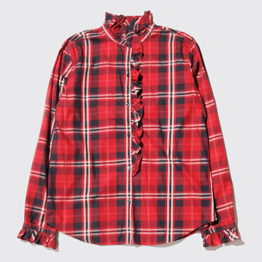 vintage chaps fringe chck shirt