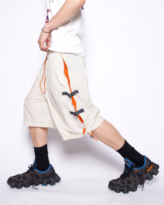 vintage techno hiking nylon shorts