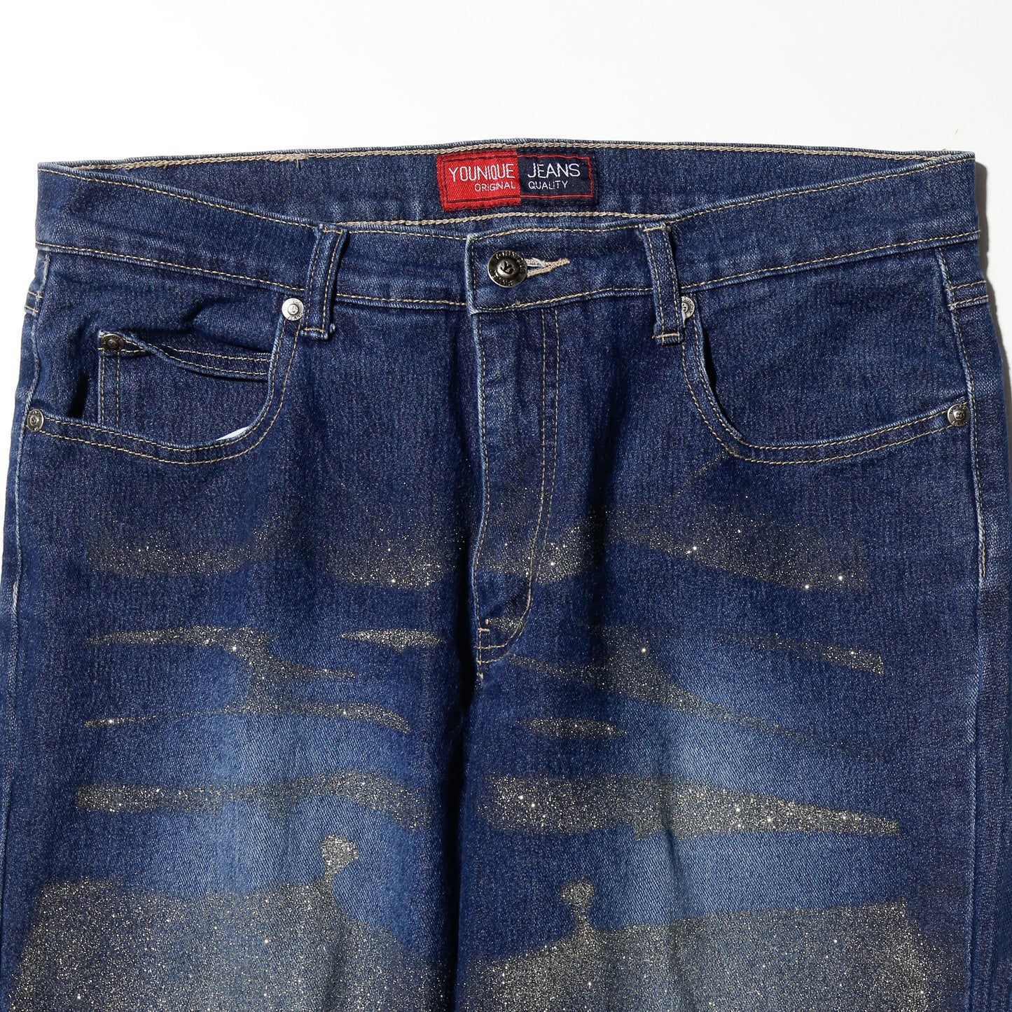 vintage low rise sandglitter flare jeans