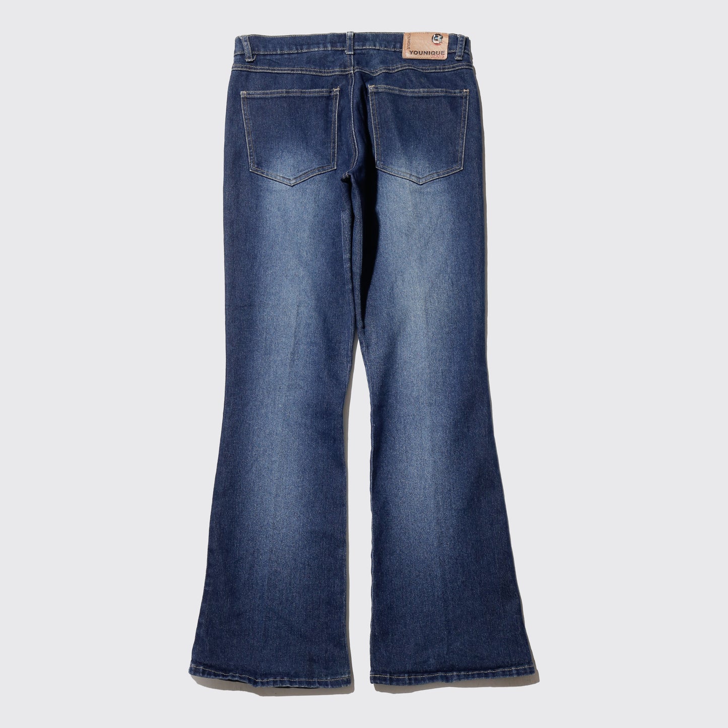 vintage low rise sandglitter flare jeans