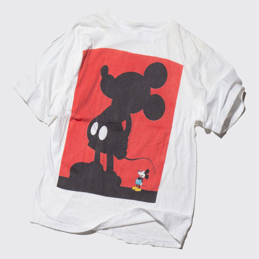 vintage 90's mickey big shadow t-shirt , blue pants