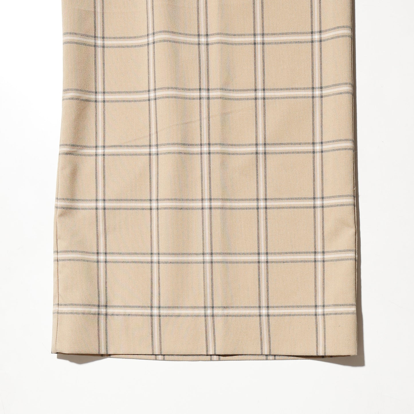 vintage belted check wide slacks