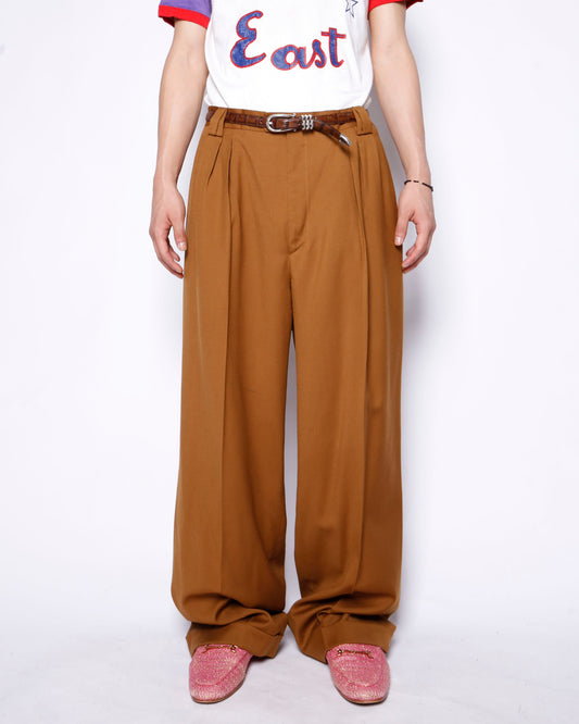 vintage tucked wide slacks