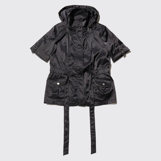 vintage techno h/s jacket, detachable hoodie