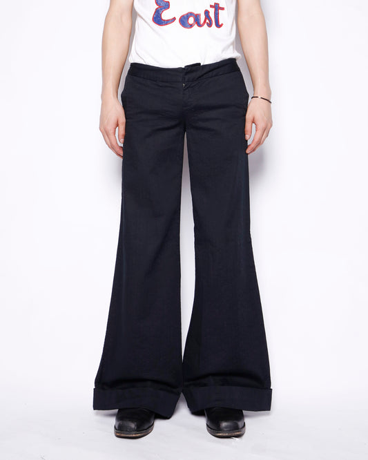 vintage low rise tuxedo flare slacks
