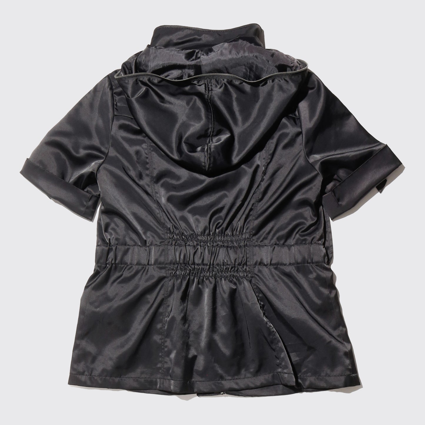 vintage techno h/s jacket, detachable hoodie