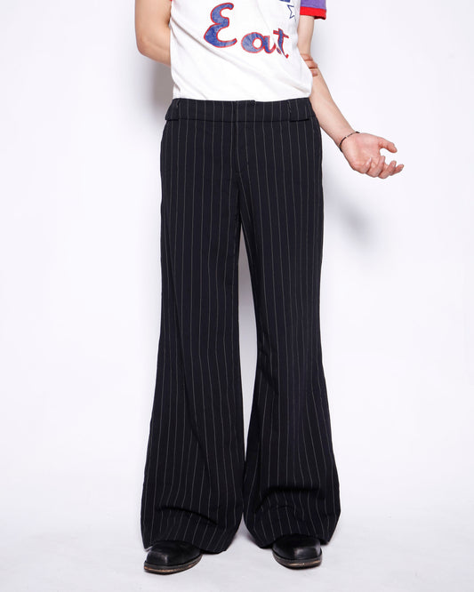 vintage 00's esprit low rise stripe flare slacks