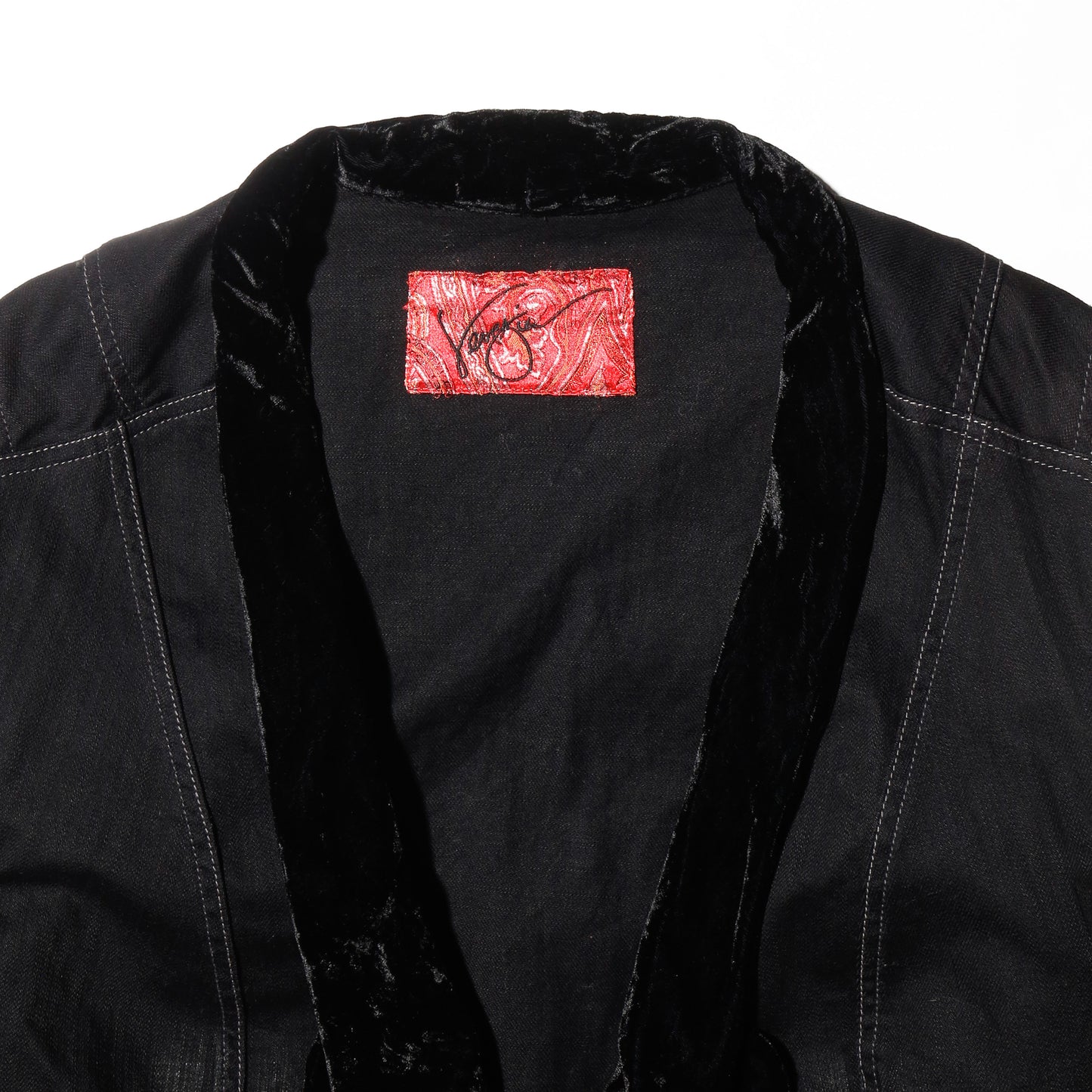 vintage frilled denim jacket