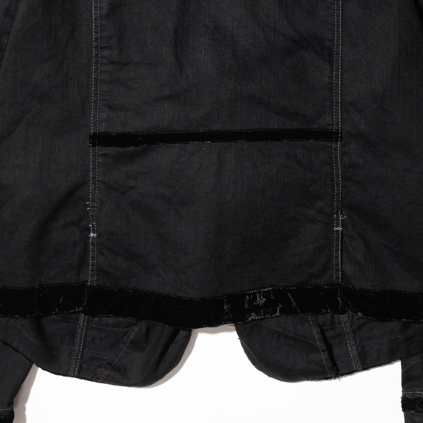 vintage frilled denim jacket
