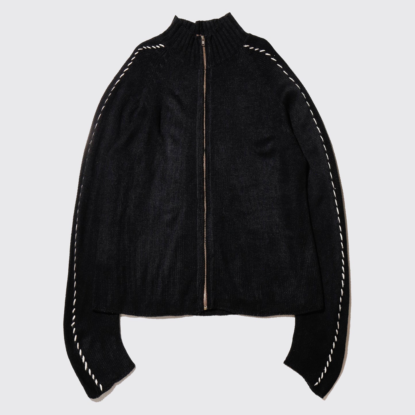 vintage stitch line knit jacket