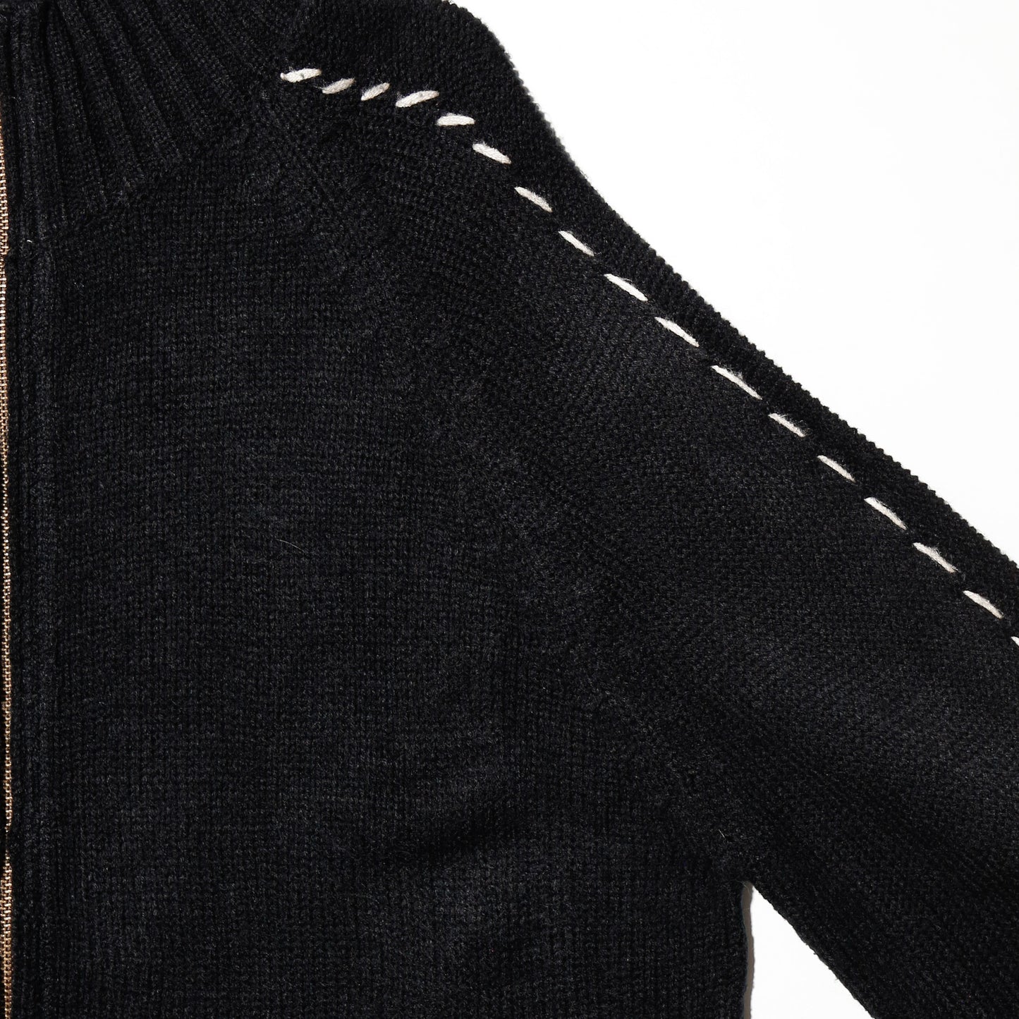 vintage stitch line knit jacket