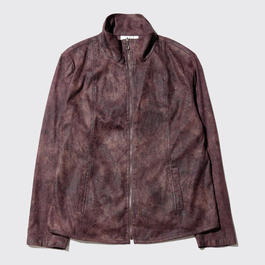 vintage acid faux suede jacket