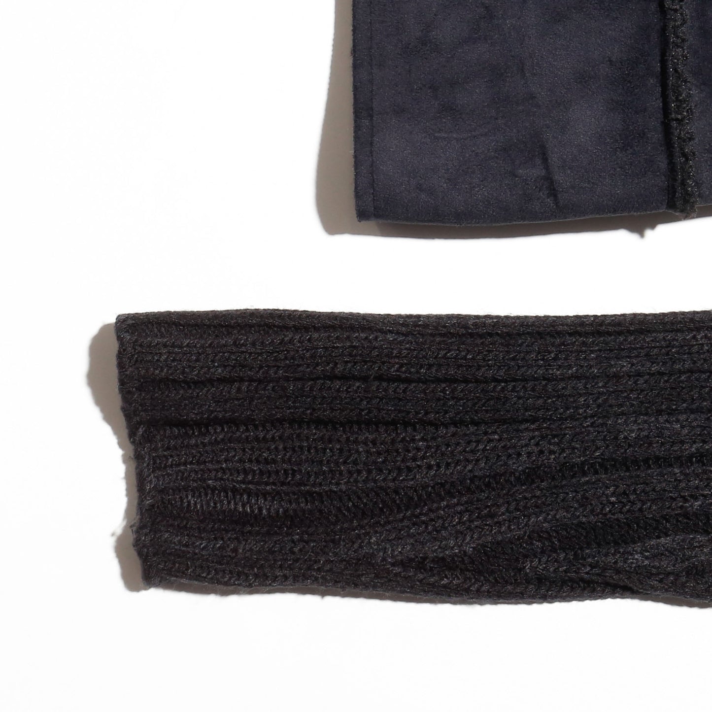 vintage buckle hybrid knit jacket