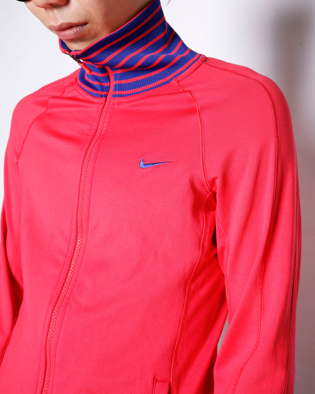 00's nike dri-fit border neck truck jacket