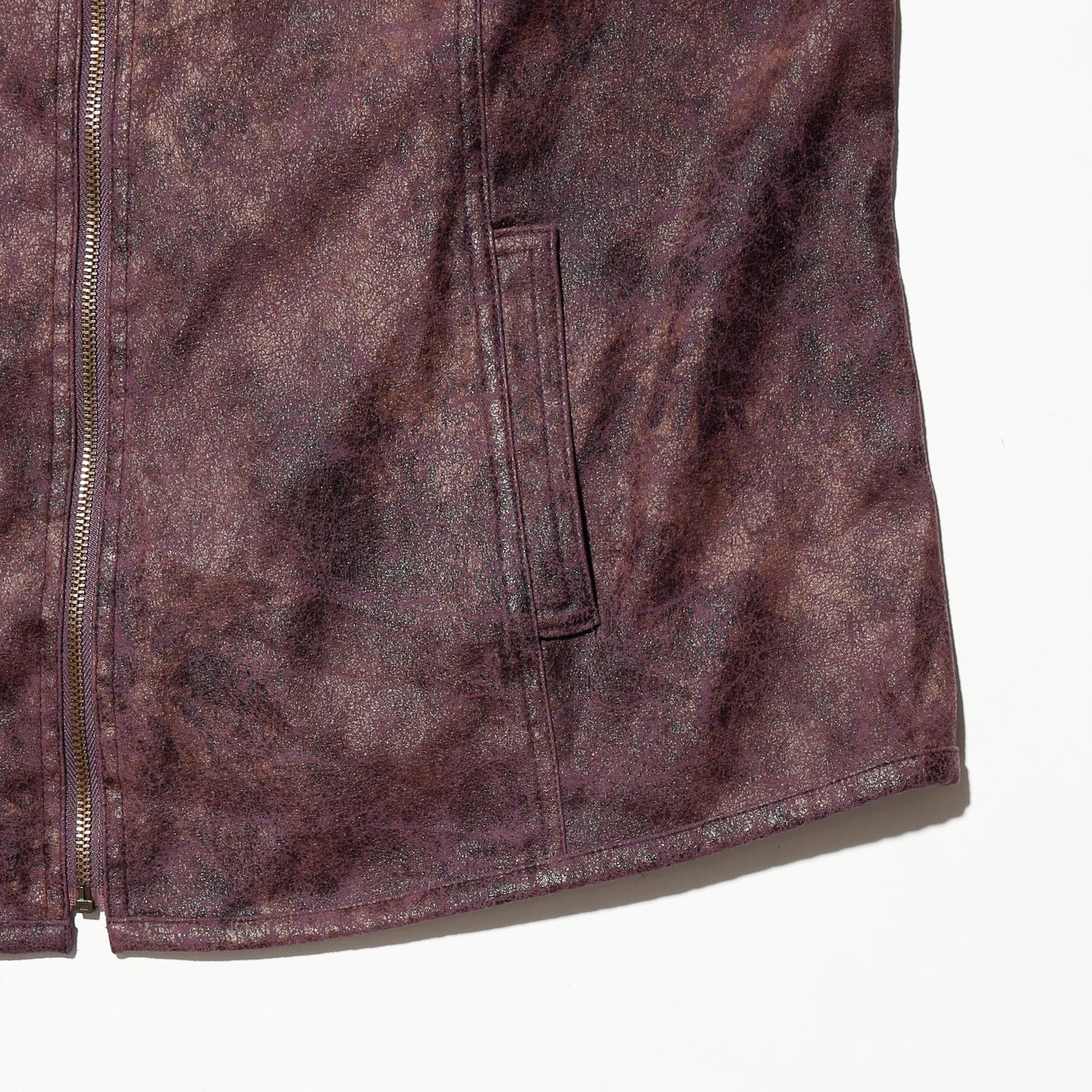 vintage acid faux suede jacket