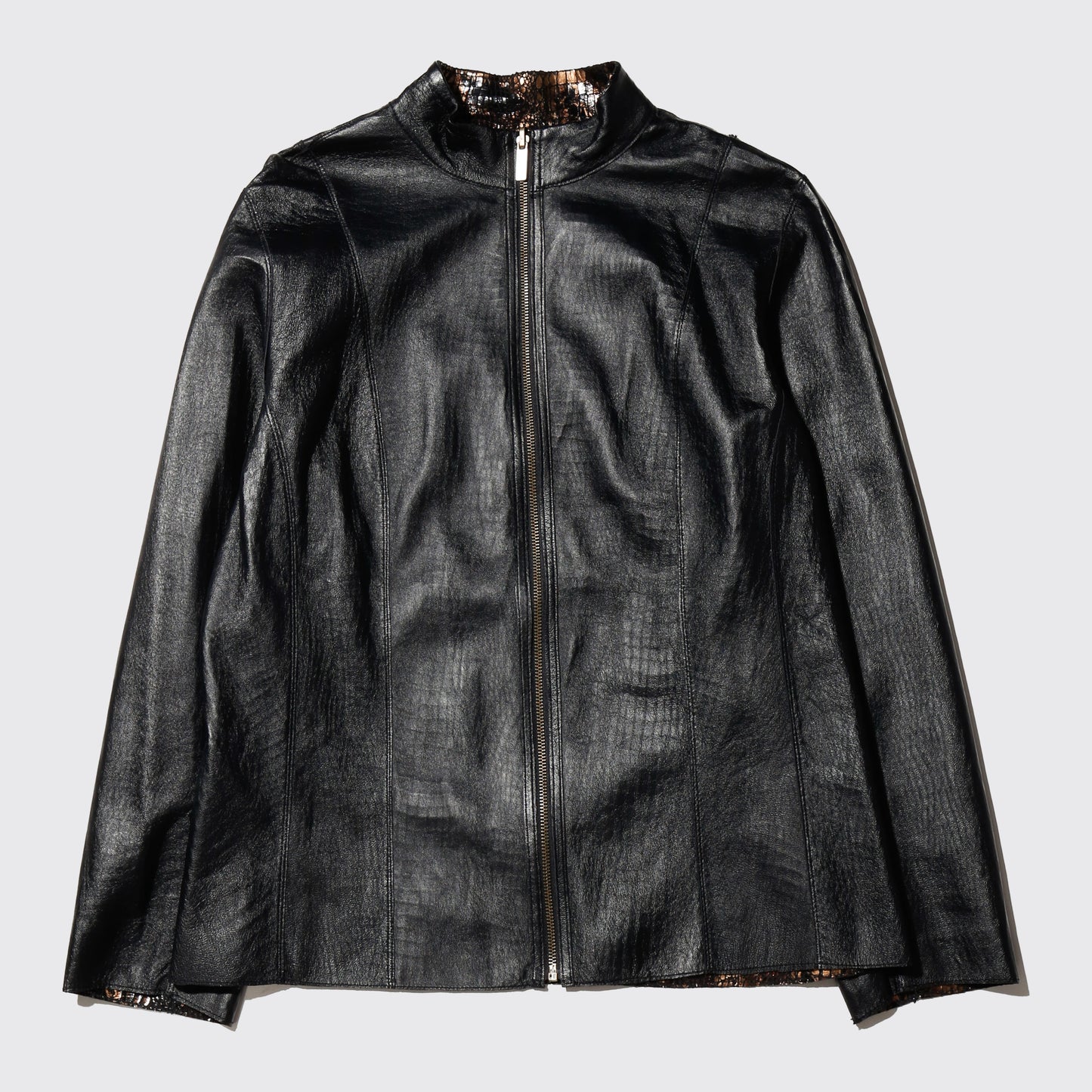 vintage reversible croc/leather jacket