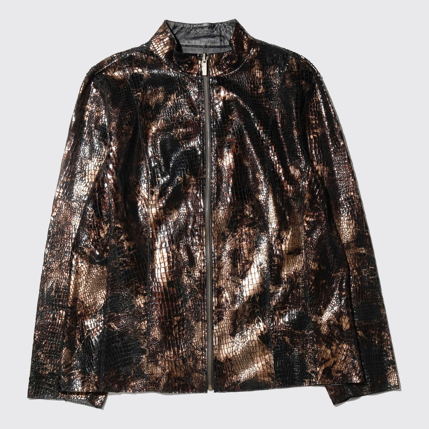 vintage reversible croc/leather jacket