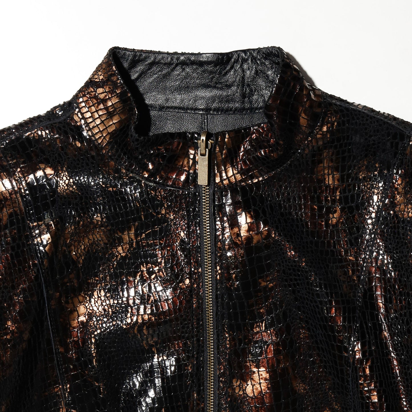 vintage reversible croc/leather jacket
