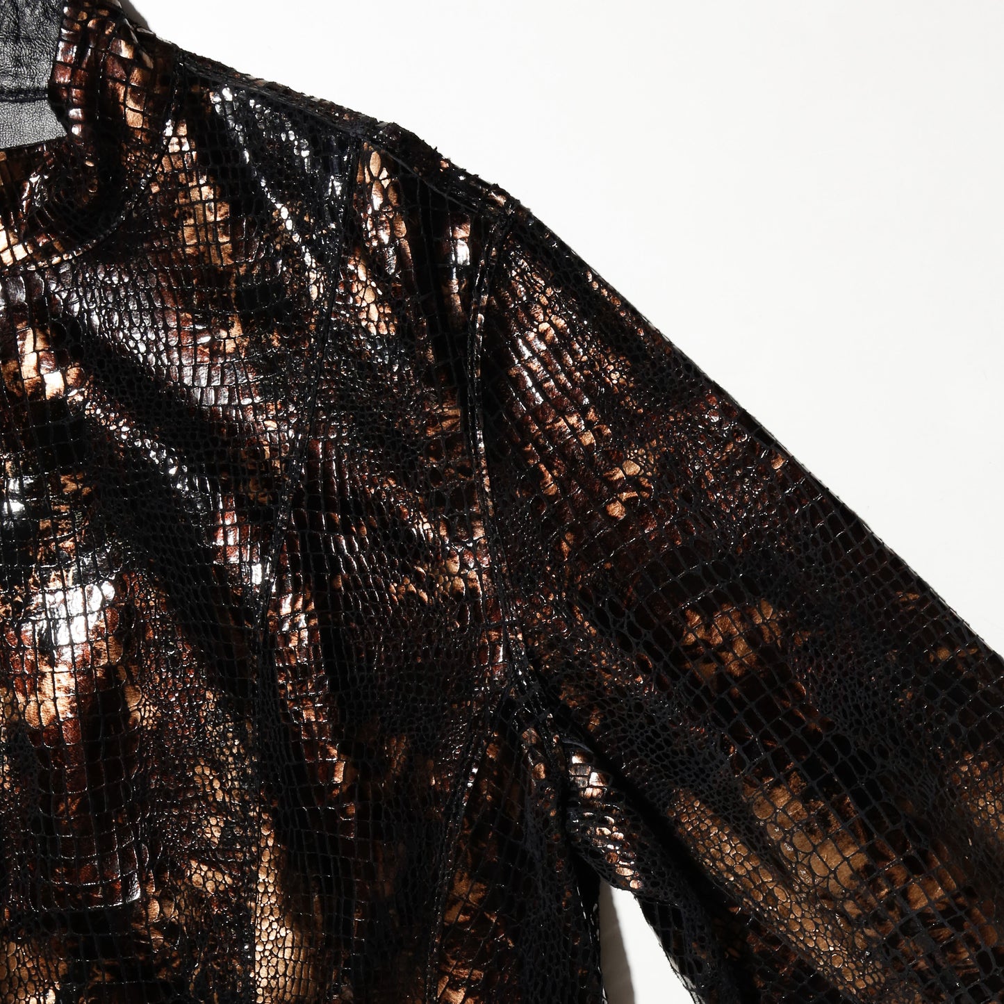 vintage reversible croc/leather jacket