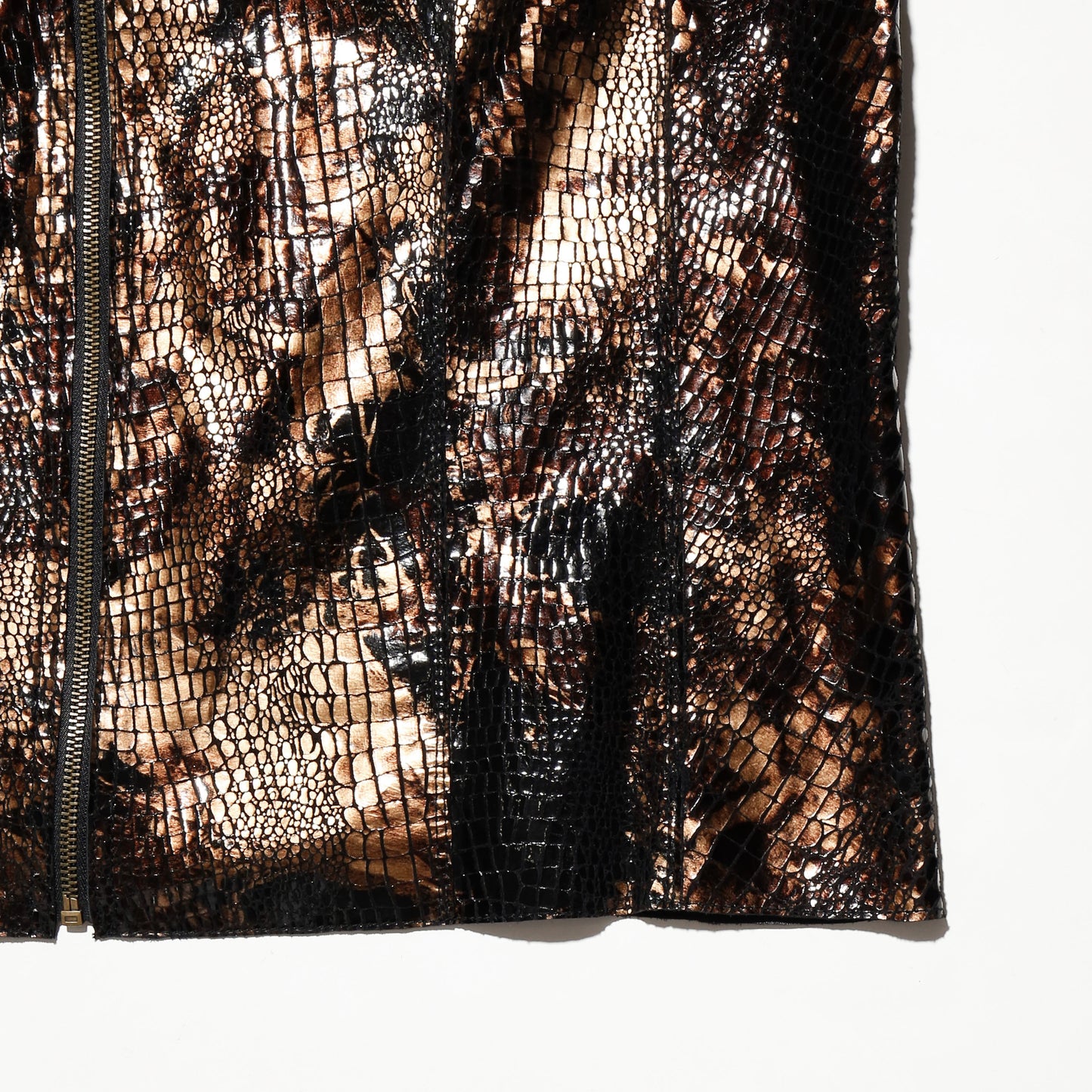 vintage reversible croc/leather jacket