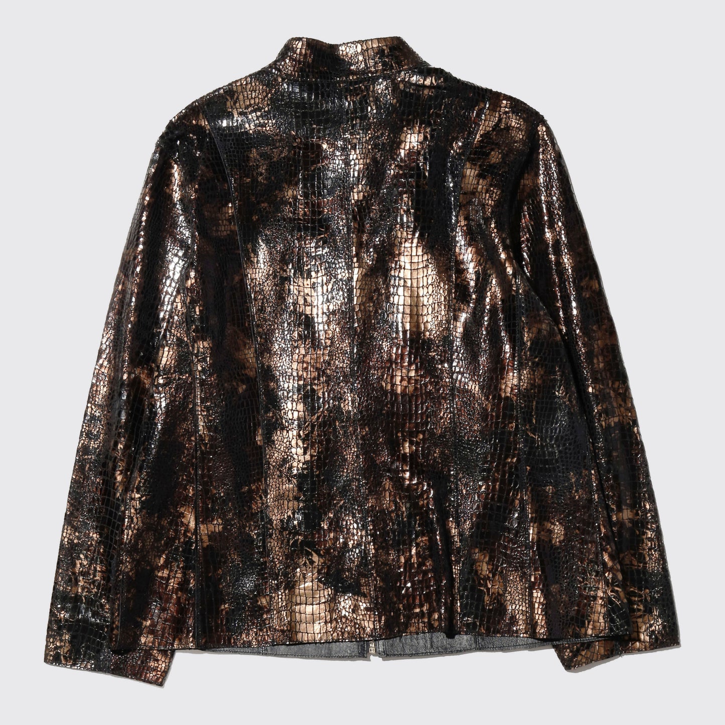 vintage reversible croc/leather jacket