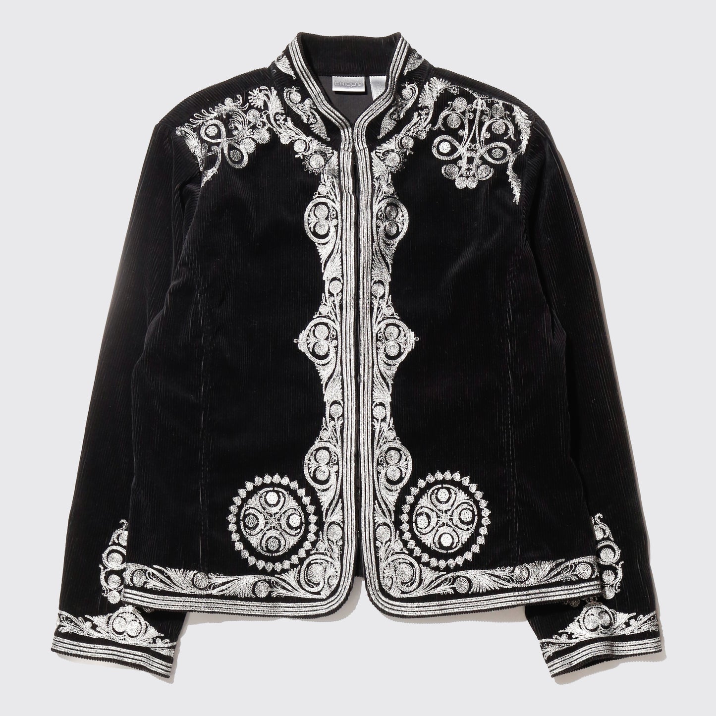 vintage chico's broderied matador jacket