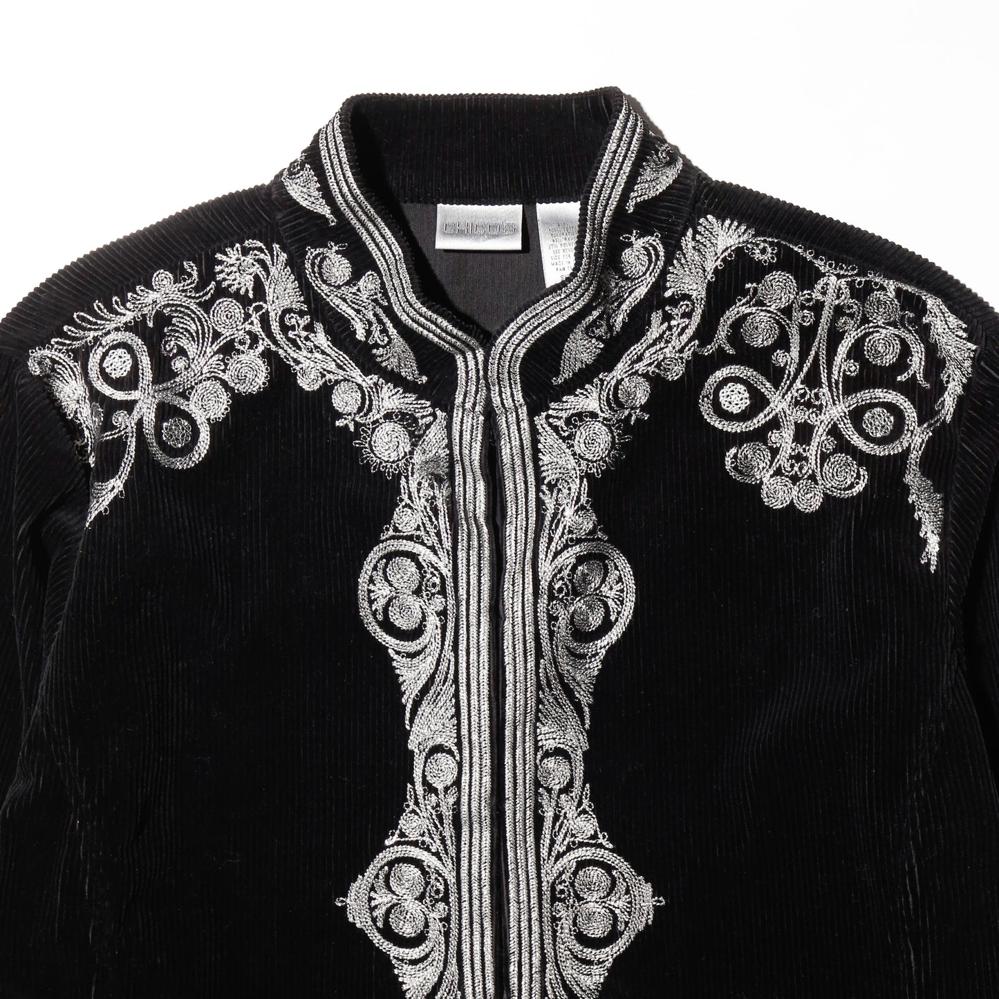 vintage chico's broderied matador jacket