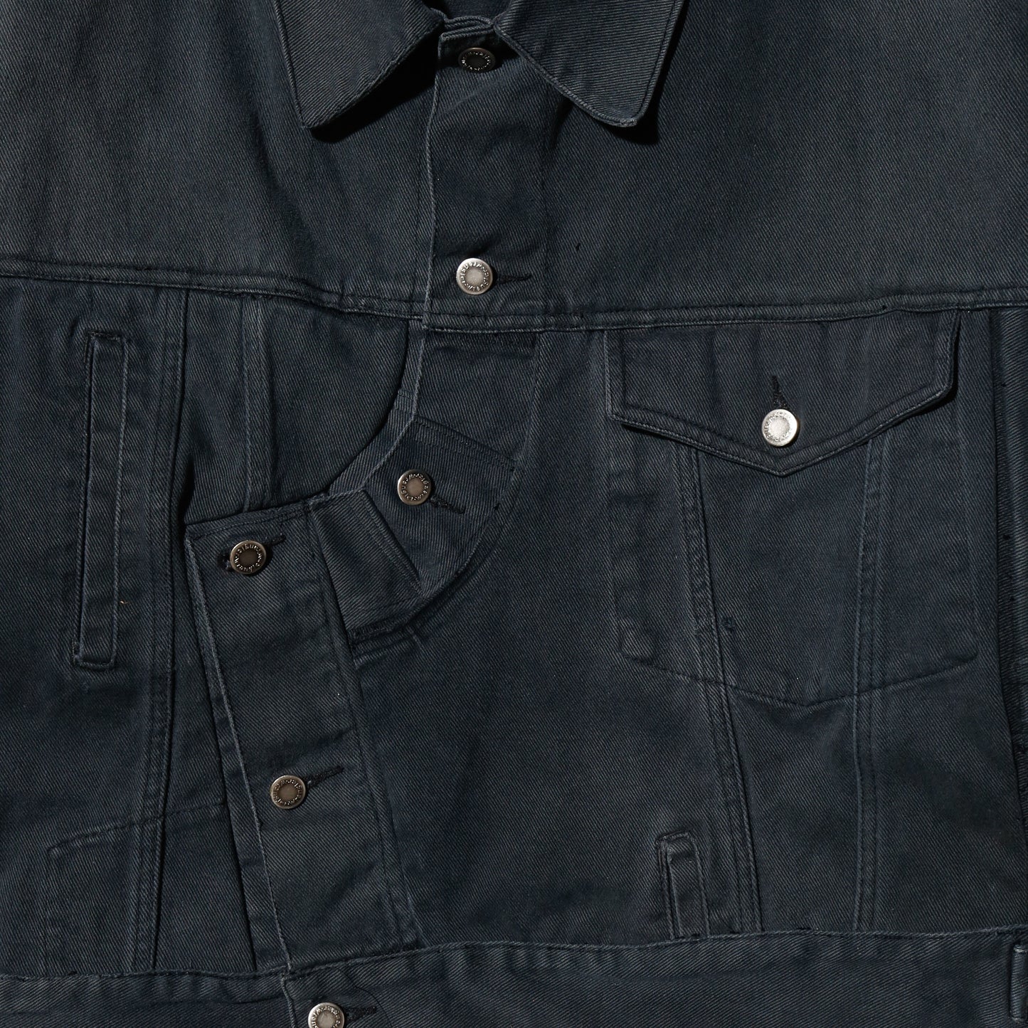*one-off unbalance trucker jacket