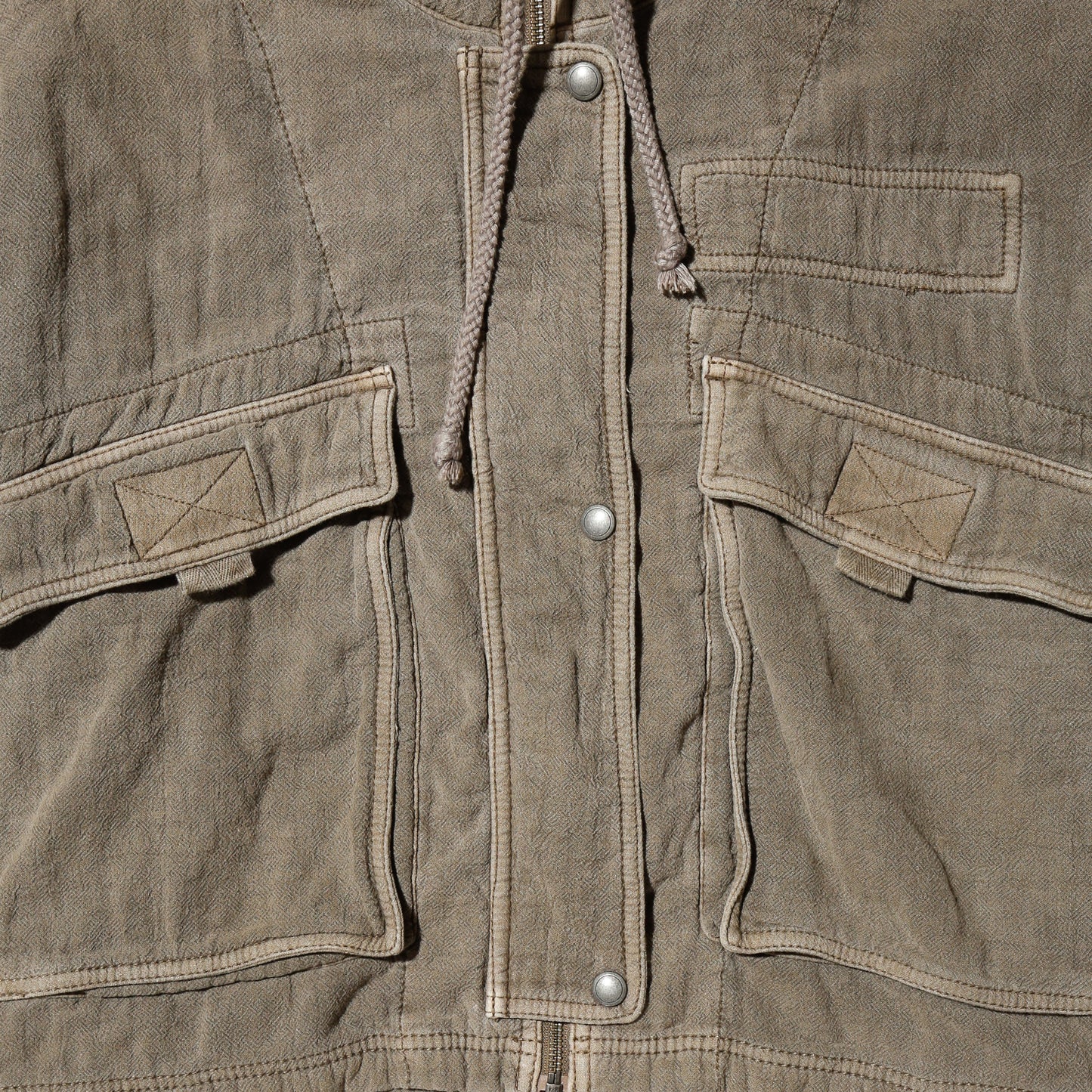 vintage cropped cotton aviator jacket