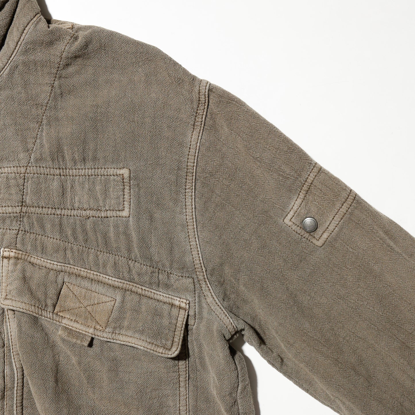 vintage cropped cotton aviator jacket