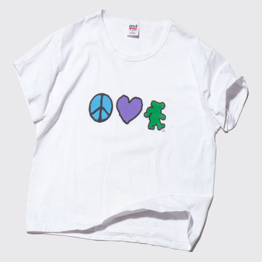 vintage 1998's Gratefull Dead love&peace mini t-shirt
