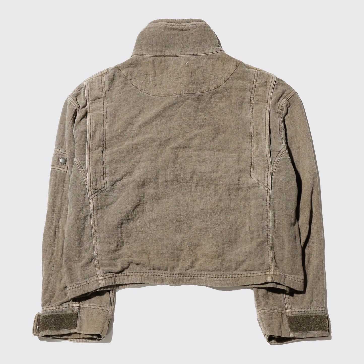 vintage cropped cotton aviator jacket