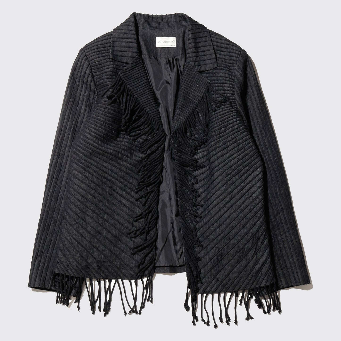 vintage pleats fringe evening jacket