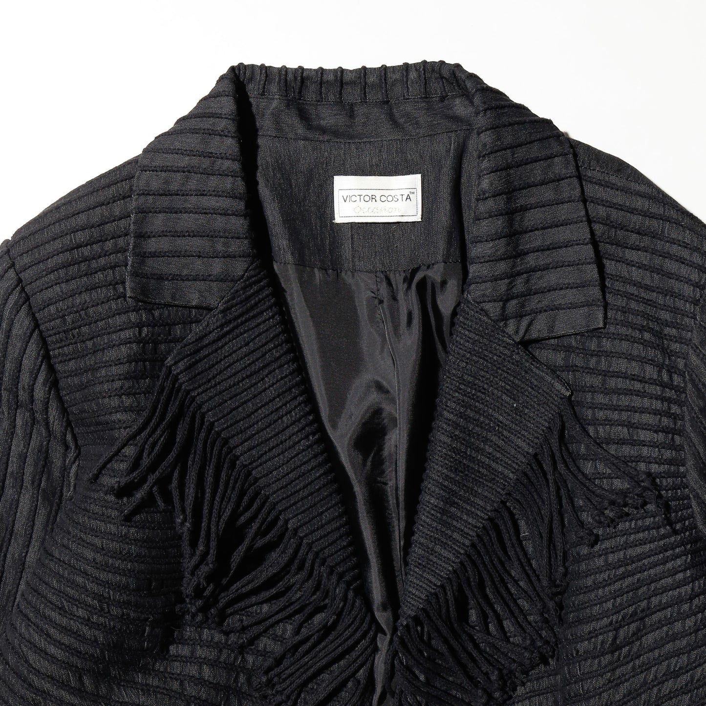 vintage pleats fringe evening jacket