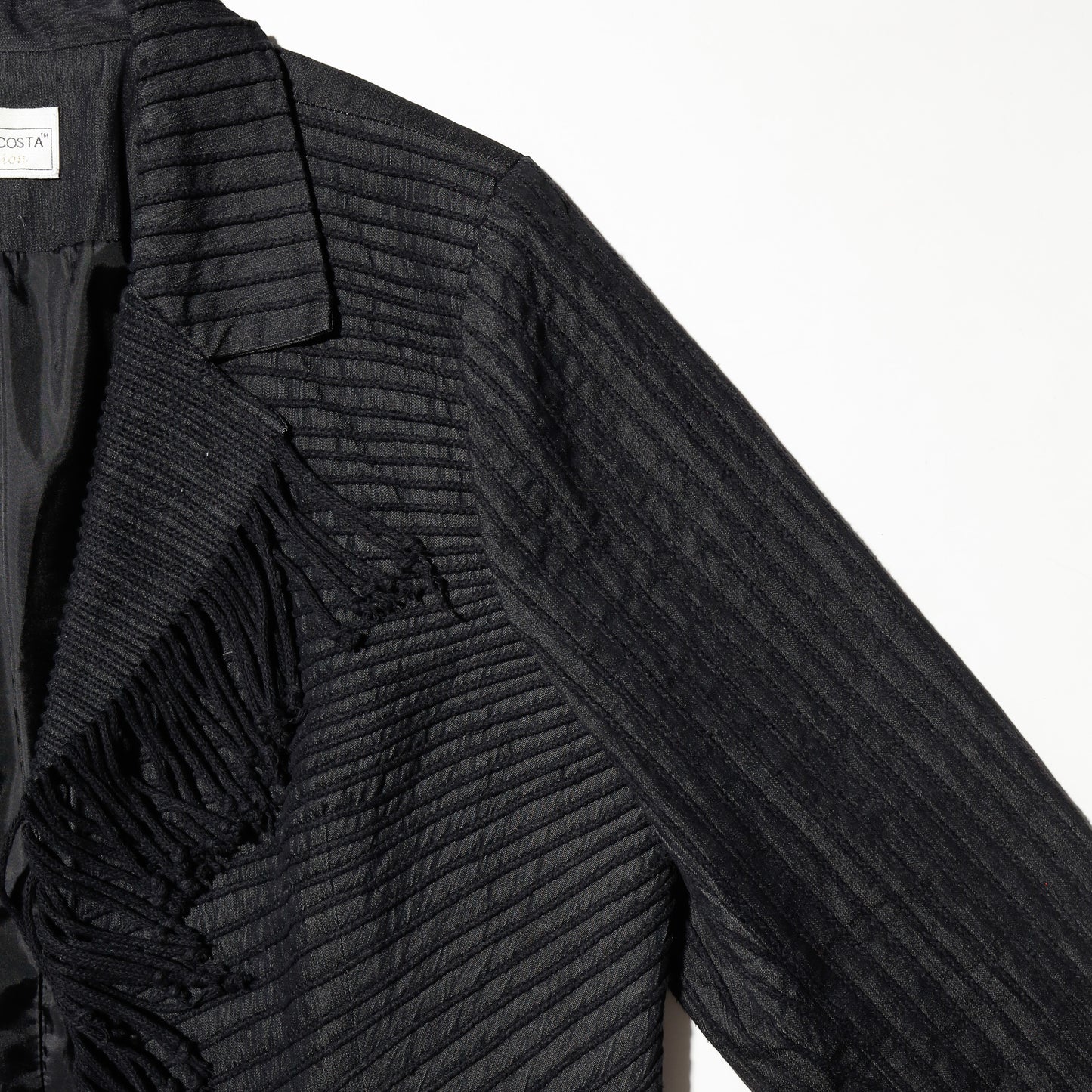 vintage pleats fringe evening jacket