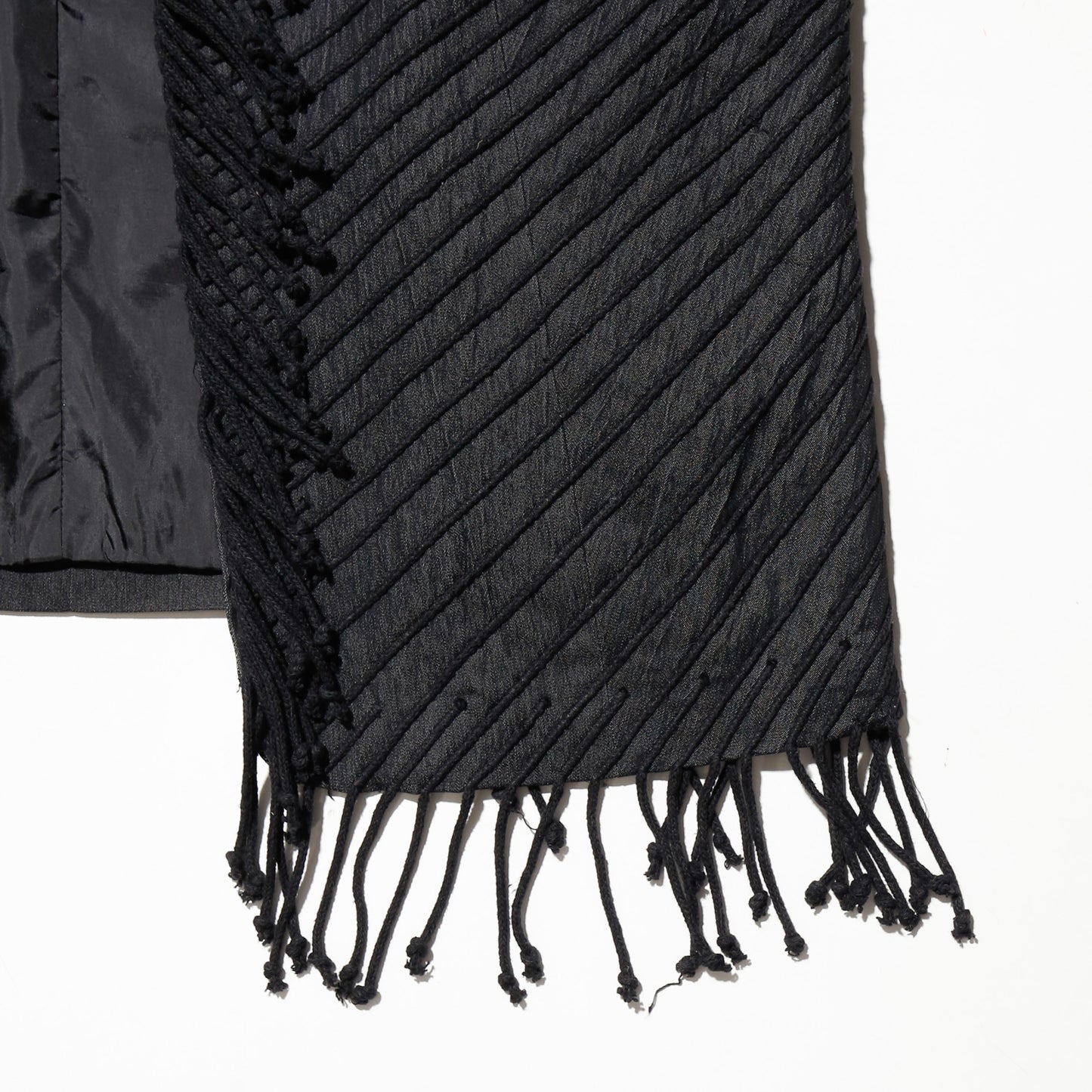 vintage pleats fringe evening jacket