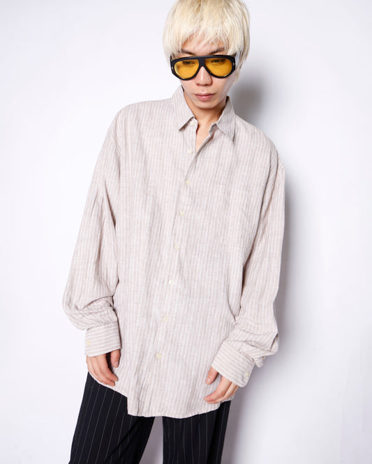vintage old navy stripe linen shirt