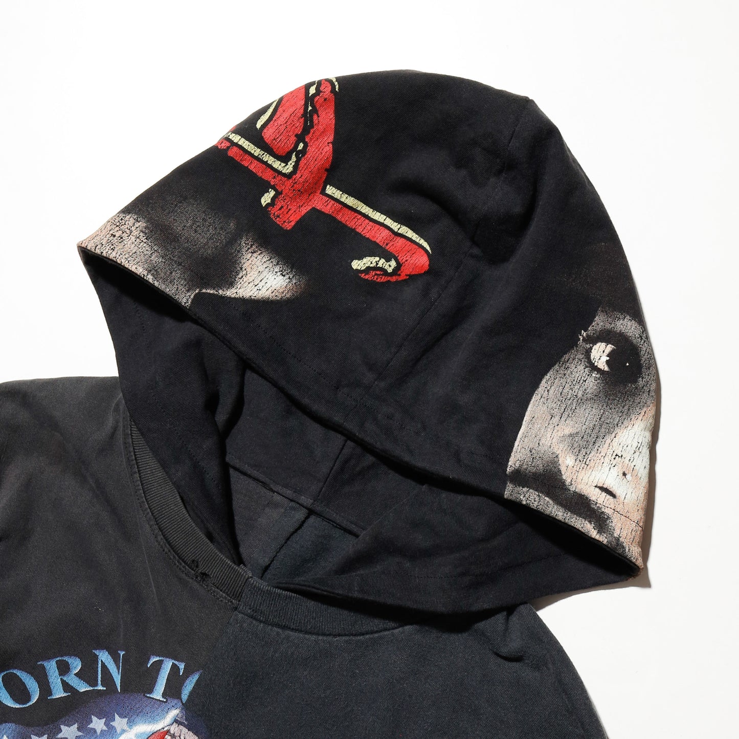 *one-off hybrid hooded cut sew, with detachable gloves