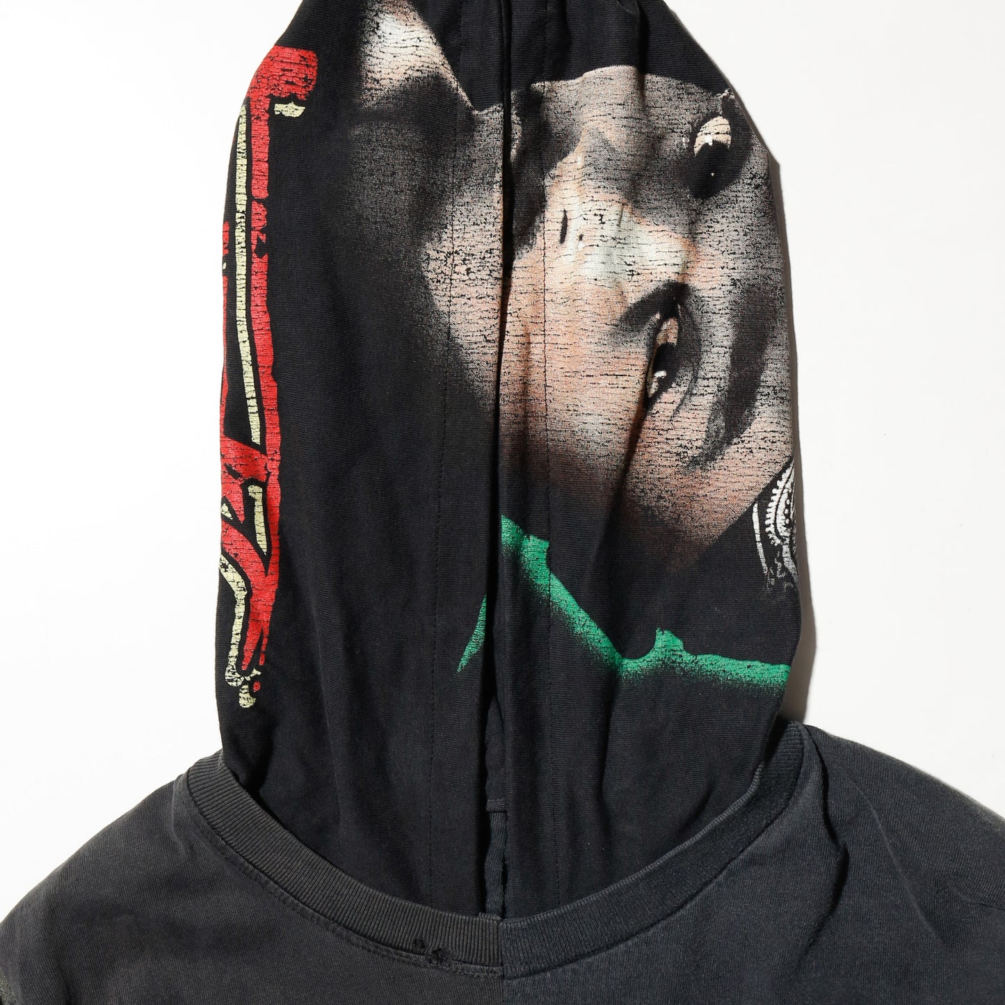 *one-off hybrid hooded cut sew, with detachable gloves
