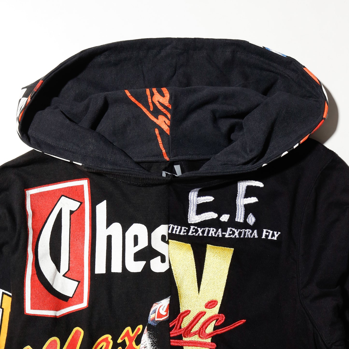 *one-off hybrid hooded cut sew, with detachable gloves hoodie
