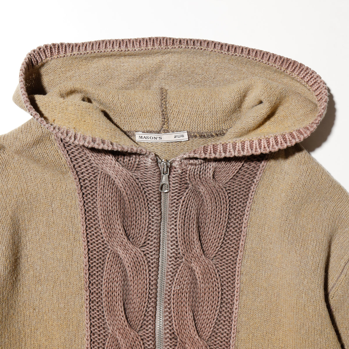 vintage carble knit hoodie